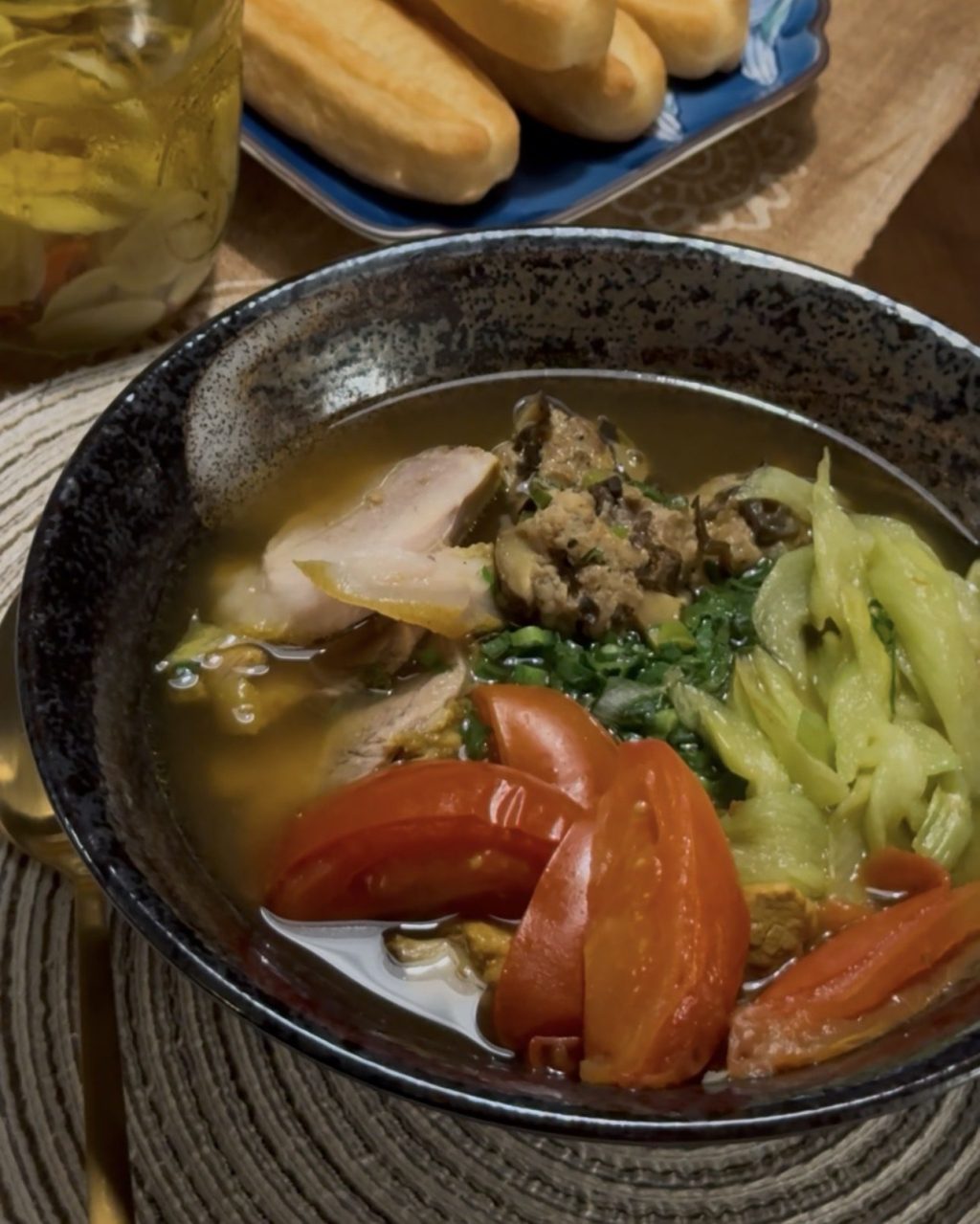 Giant Elephant Ear Noodle Soup · Bún Dọc&nbsp;Mùng